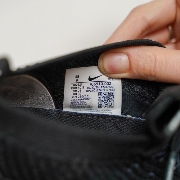 2019 Nike Black Air Vapormax Fly Knit 3 Sneaker - Picture 8 of 8